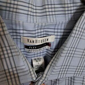 Van Heusen Men's Blue Checkered Shirt